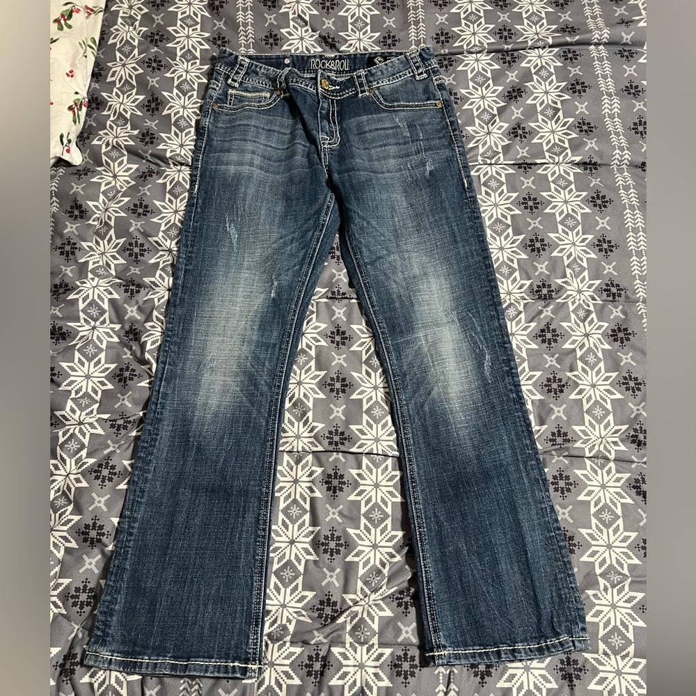 Rock & Roll Cowgirl Indigo Flare Jeans